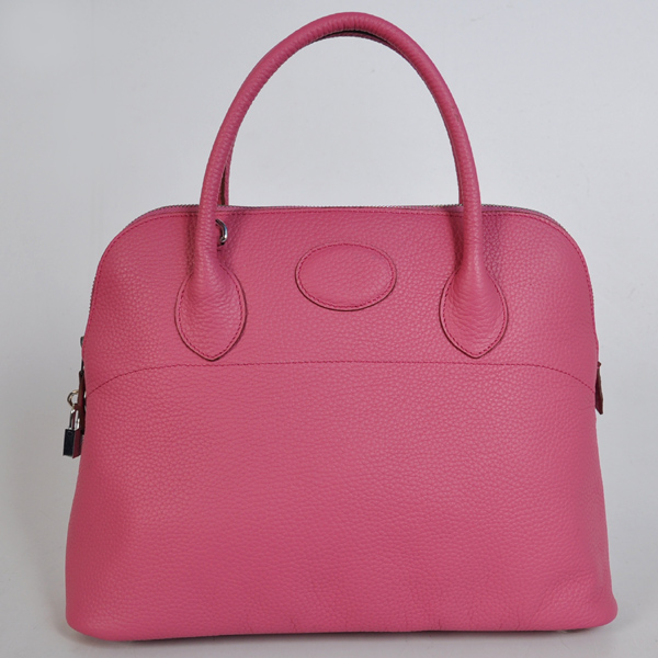 1037PS Hermes Bolide Bag in pelle 37 centimetri clemence a Peach con Sil